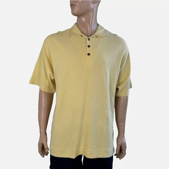 Tommy Bahama Vintage Silk-Cotton Polo Sample T- Shirt Size L - Picture 1 of 10